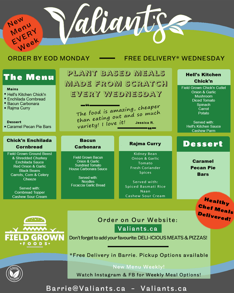 Plant-Based Weekly Meal Box With Dessert