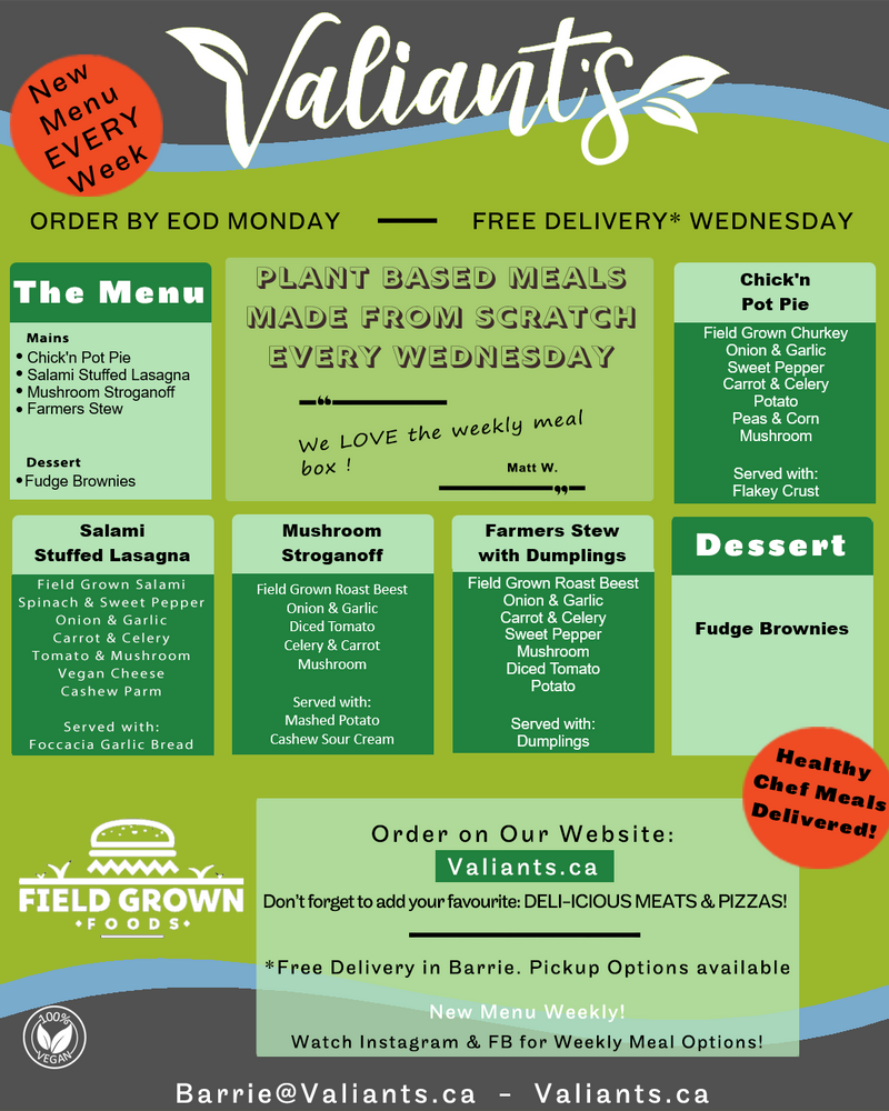 Plant-Based Weekly Meal Box With Dessert